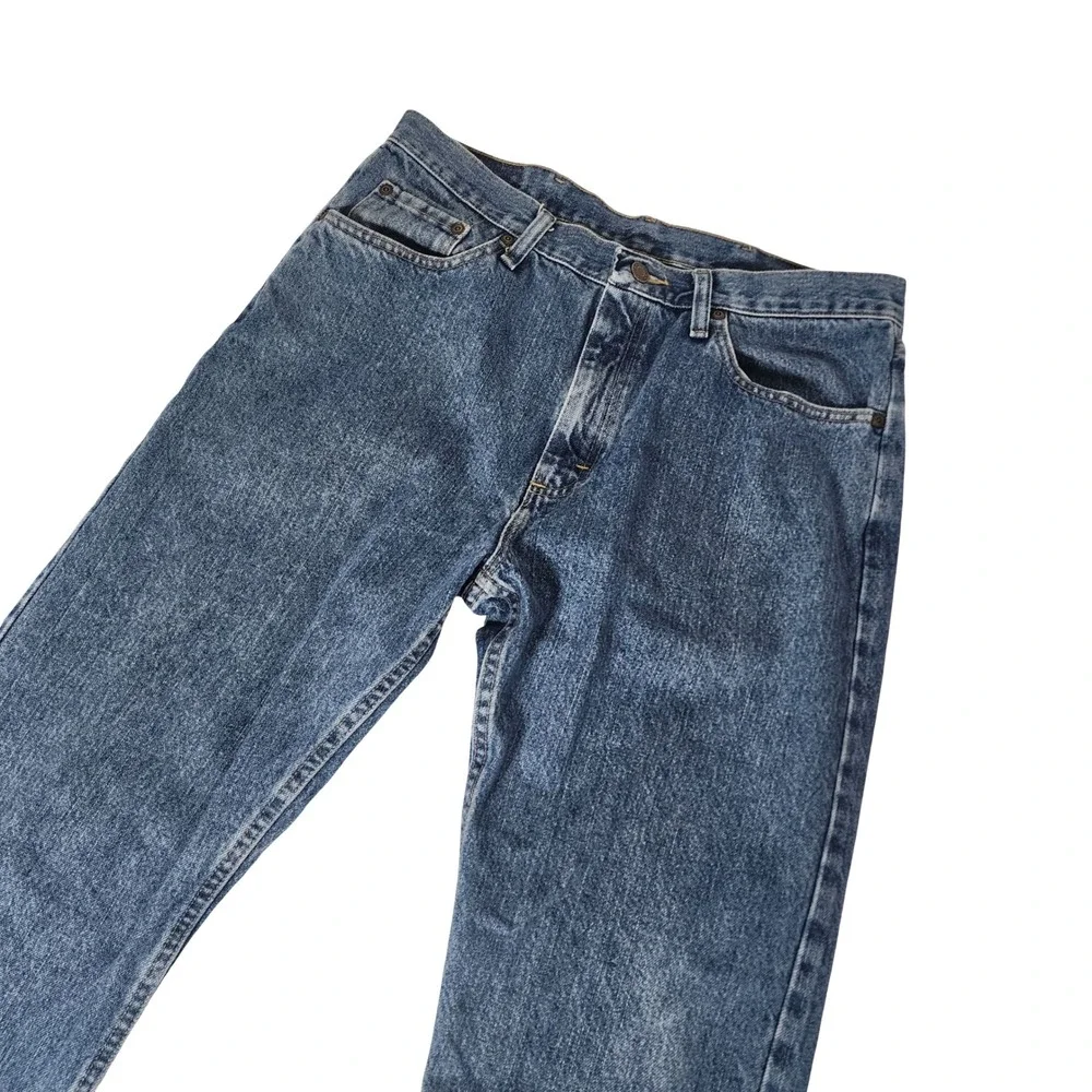 Wrangler Mens Regular Fit Straight Leg Jeans Medium Wash Blue 34x30 96501DS